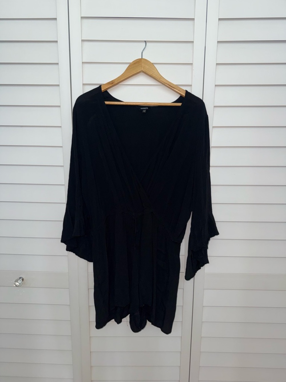 Express Black V-Neck Romper